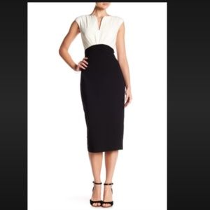 Ted Baker London Cream/Black Colorblock Dress
